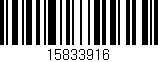 Código de barras (EAN, GTIN, SKU, ISBN): '15833916'