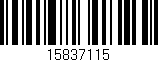 Código de barras (EAN, GTIN, SKU, ISBN): '15837115'