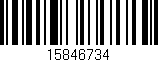 Código de barras (EAN, GTIN, SKU, ISBN): '15846734'
