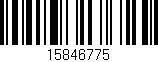 Código de barras (EAN, GTIN, SKU, ISBN): '15846775'