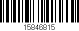 Código de barras (EAN, GTIN, SKU, ISBN): '15846815'