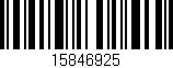 Código de barras (EAN, GTIN, SKU, ISBN): '15846925'