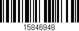 Código de barras (EAN, GTIN, SKU, ISBN): '15846948'