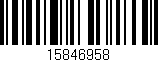 Código de barras (EAN, GTIN, SKU, ISBN): '15846958'