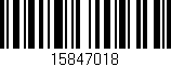 Código de barras (EAN, GTIN, SKU, ISBN): '15847018'