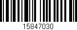 Código de barras (EAN, GTIN, SKU, ISBN): '15847030'