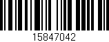 Código de barras (EAN, GTIN, SKU, ISBN): '15847042'