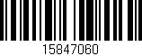 Código de barras (EAN, GTIN, SKU, ISBN): '15847060'