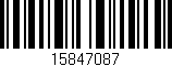 Código de barras (EAN, GTIN, SKU, ISBN): '15847087'