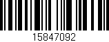 Código de barras (EAN, GTIN, SKU, ISBN): '15847092'