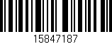 Código de barras (EAN, GTIN, SKU, ISBN): '15847187'