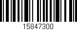 Código de barras (EAN, GTIN, SKU, ISBN): '15847300'