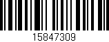 Código de barras (EAN, GTIN, SKU, ISBN): '15847309'