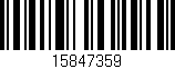 Código de barras (EAN, GTIN, SKU, ISBN): '15847359'
