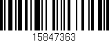 Código de barras (EAN, GTIN, SKU, ISBN): '15847363'