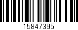 Código de barras (EAN, GTIN, SKU, ISBN): '15847395'