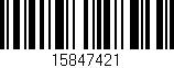 Código de barras (EAN, GTIN, SKU, ISBN): '15847421'