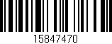 Código de barras (EAN, GTIN, SKU, ISBN): '15847470'