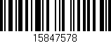 Código de barras (EAN, GTIN, SKU, ISBN): '15847578'