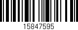 Código de barras (EAN, GTIN, SKU, ISBN): '15847595'