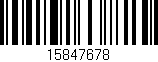 Código de barras (EAN, GTIN, SKU, ISBN): '15847678'