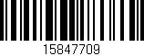 Código de barras (EAN, GTIN, SKU, ISBN): '15847709'