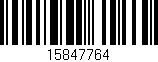 Código de barras (EAN, GTIN, SKU, ISBN): '15847764'
