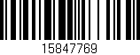 Código de barras (EAN, GTIN, SKU, ISBN): '15847769'
