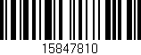 Código de barras (EAN, GTIN, SKU, ISBN): '15847810'