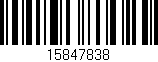 Código de barras (EAN, GTIN, SKU, ISBN): '15847838'