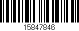 Código de barras (EAN, GTIN, SKU, ISBN): '15847846'