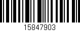 Código de barras (EAN, GTIN, SKU, ISBN): '15847903'