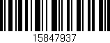 Código de barras (EAN, GTIN, SKU, ISBN): '15847937'