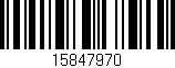 Código de barras (EAN, GTIN, SKU, ISBN): '15847970'