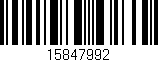 Código de barras (EAN, GTIN, SKU, ISBN): '15847992'