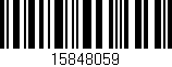 Código de barras (EAN, GTIN, SKU, ISBN): '15848059'