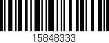 Código de barras (EAN, GTIN, SKU, ISBN): '15848333'