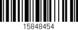 Código de barras (EAN, GTIN, SKU, ISBN): '15848454'