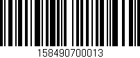 Código de barras (EAN, GTIN, SKU, ISBN): '158490700013'