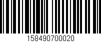 Código de barras (EAN, GTIN, SKU, ISBN): '158490700020'