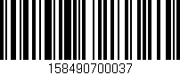 Código de barras (EAN, GTIN, SKU, ISBN): '158490700037'
