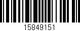 Código de barras (EAN, GTIN, SKU, ISBN): '15849151'