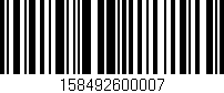 Código de barras (EAN, GTIN, SKU, ISBN): '158492600007'