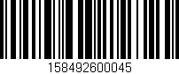 Código de barras (EAN, GTIN, SKU, ISBN): '158492600045'