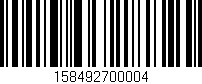Código de barras (EAN, GTIN, SKU, ISBN): '158492700004'