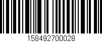 Código de barras (EAN, GTIN, SKU, ISBN): '158492700028'