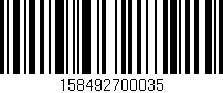 Código de barras (EAN, GTIN, SKU, ISBN): '158492700035'