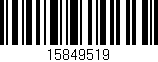 Código de barras (EAN, GTIN, SKU, ISBN): '15849519'