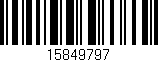 Código de barras (EAN, GTIN, SKU, ISBN): '15849797'