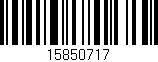 Código de barras (EAN, GTIN, SKU, ISBN): '15850717'